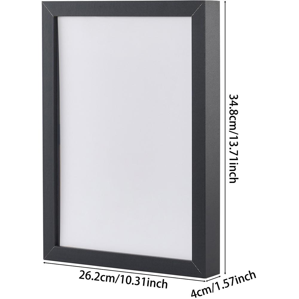 Living and Home Black Wood Magnetic Photo Frame 10.2 x 13.7 inch Image 8