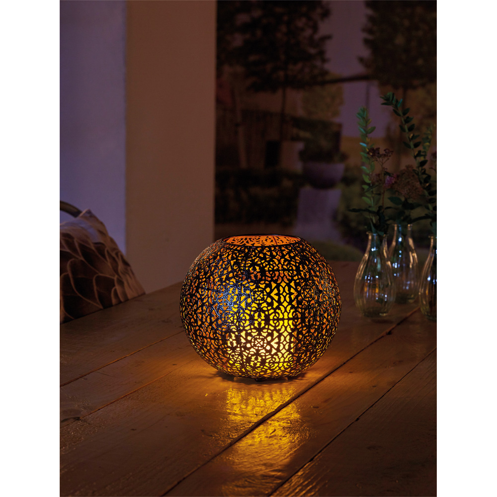 Luxform Solar Powered Metal Coco Flame Table Light 2 Pack Image 5