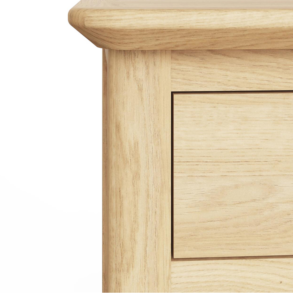 FWStyle Newark 3 Drawer Natural Lacquered Ash Chest of Drawers Image 6