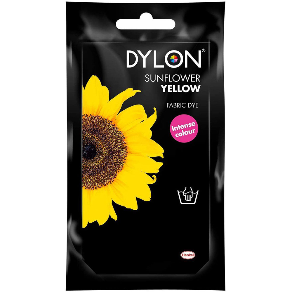 Dylon Sunflower Yellow Hand Fabric Dye Sachet 50g 4 Pack Image 2