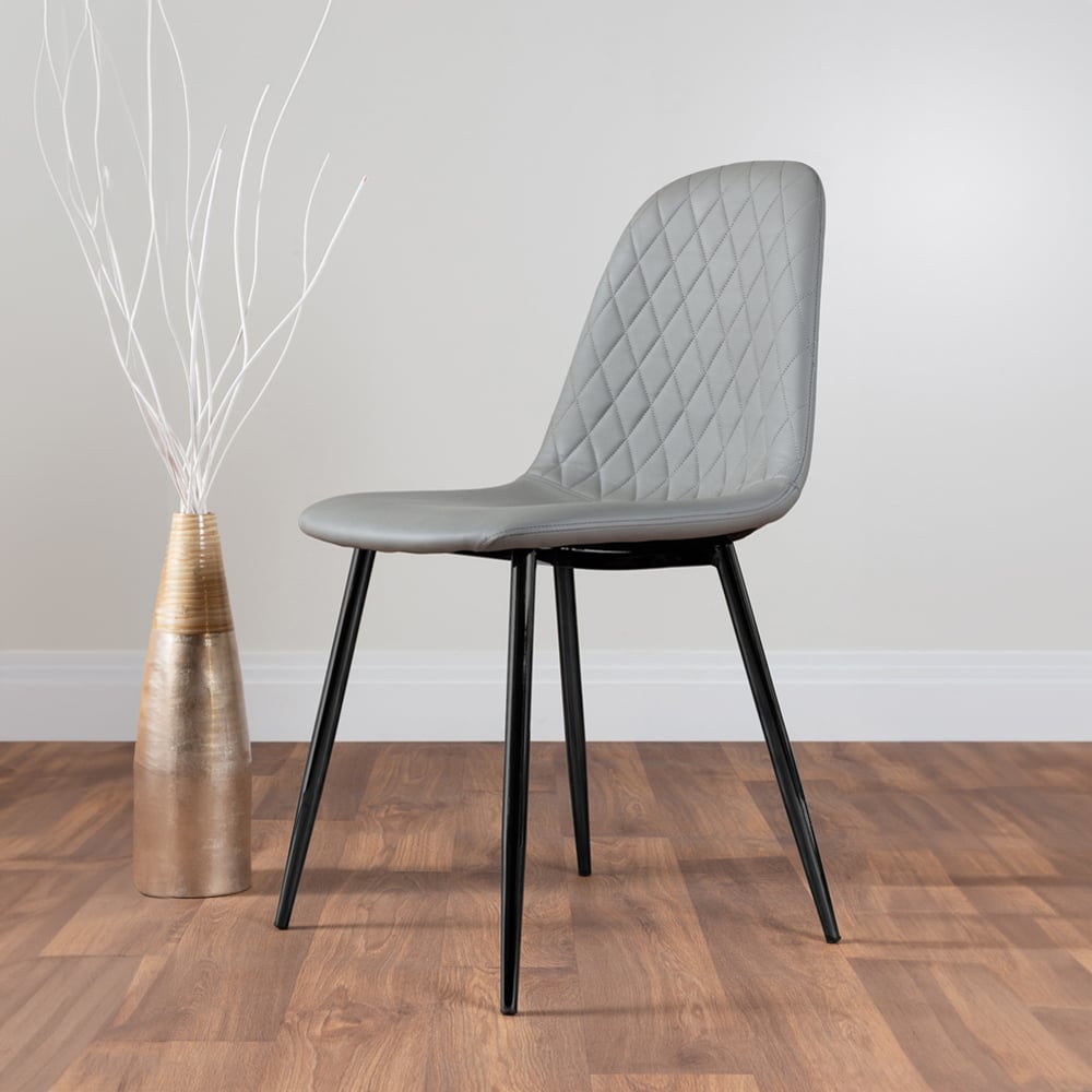 Furniturebox Elissa Solara Marble Effect 2 Seater Round Dining Set White Grey and Black Image 3