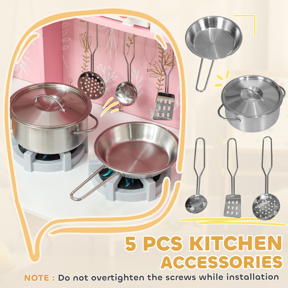 Tommy Toys Pink Kids Kitchen Playset Image 7