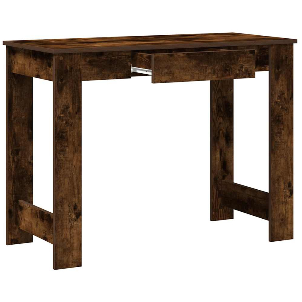vidaXL Large Desk Smoked Oak Image 3