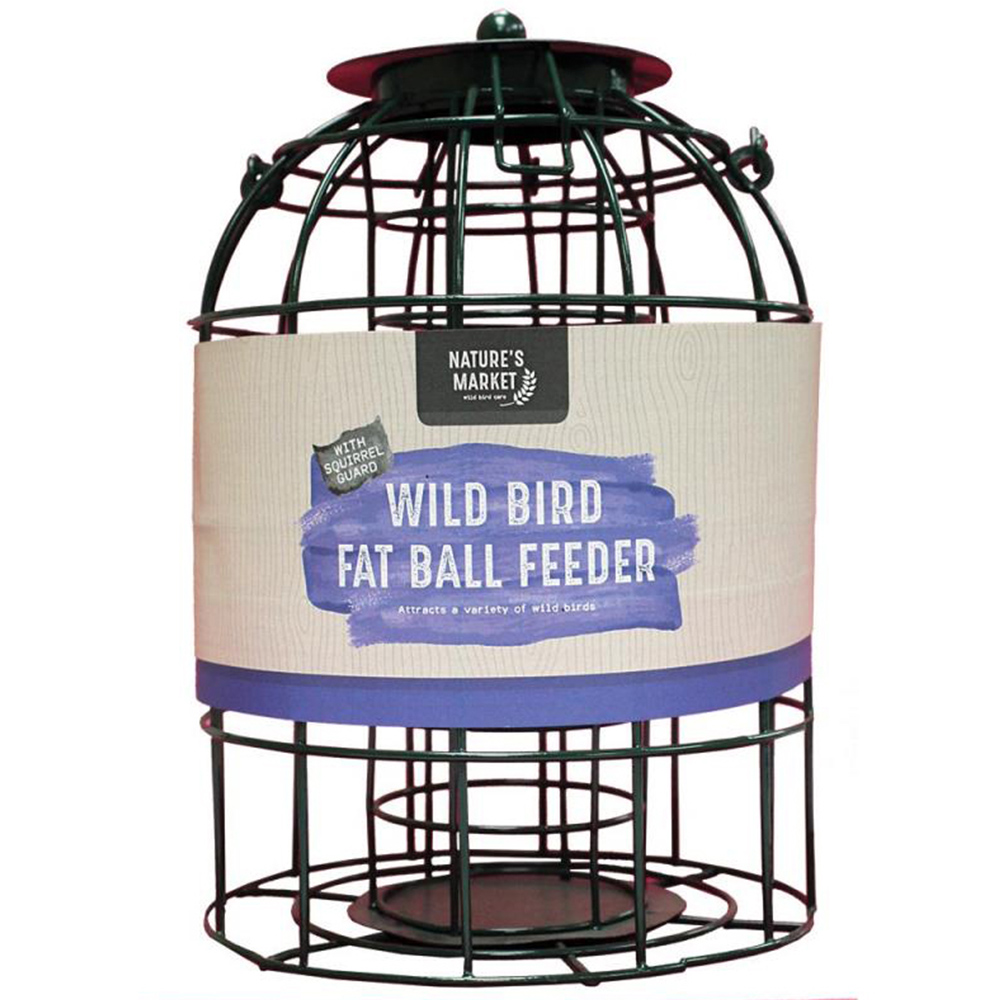 Natures Market Wild Bird Fat Ball Feeder with Squirrel Guard 6 Pack Image 1