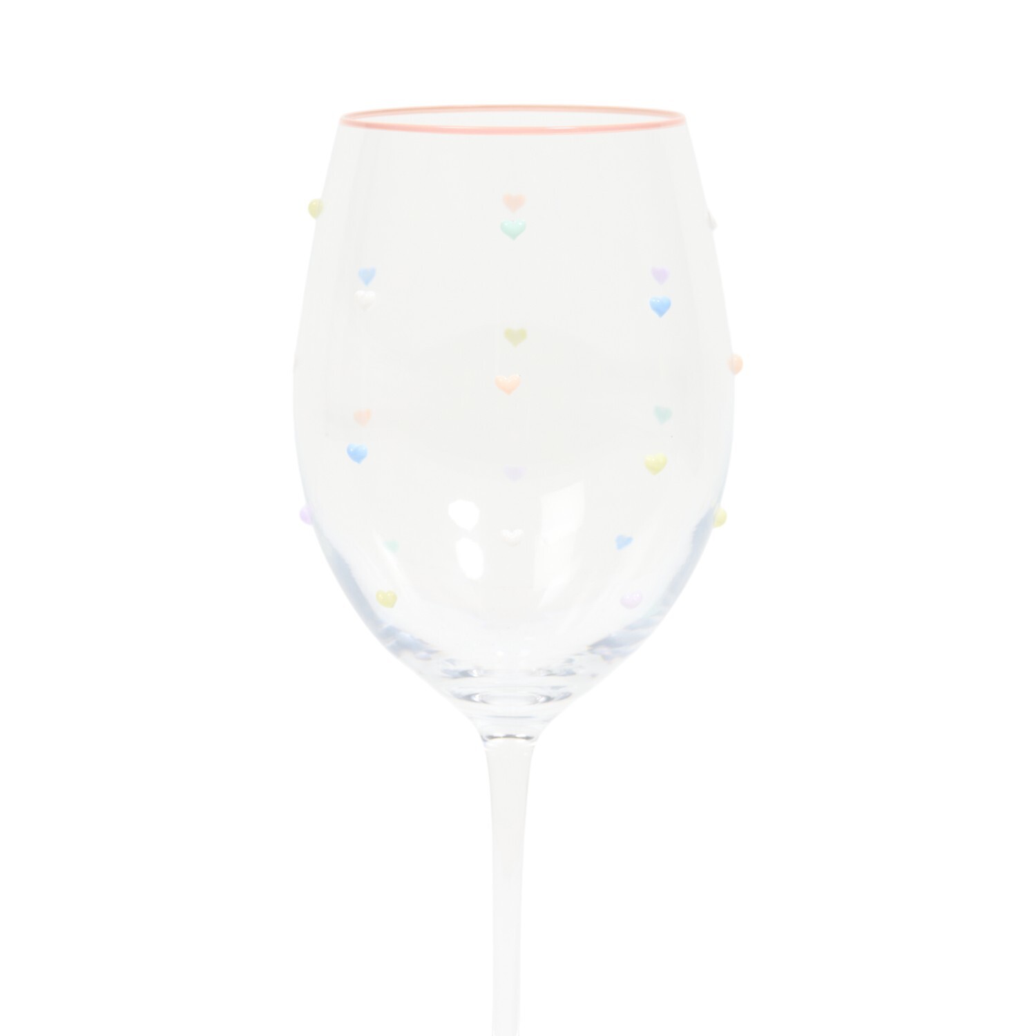 Love Hearts Wine Glass Image 2