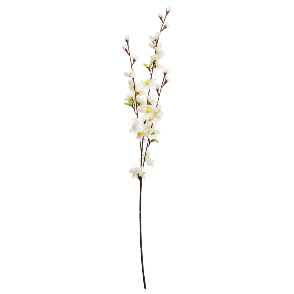 Wilko Cream Blossom Single Stem Artificial Flower Image