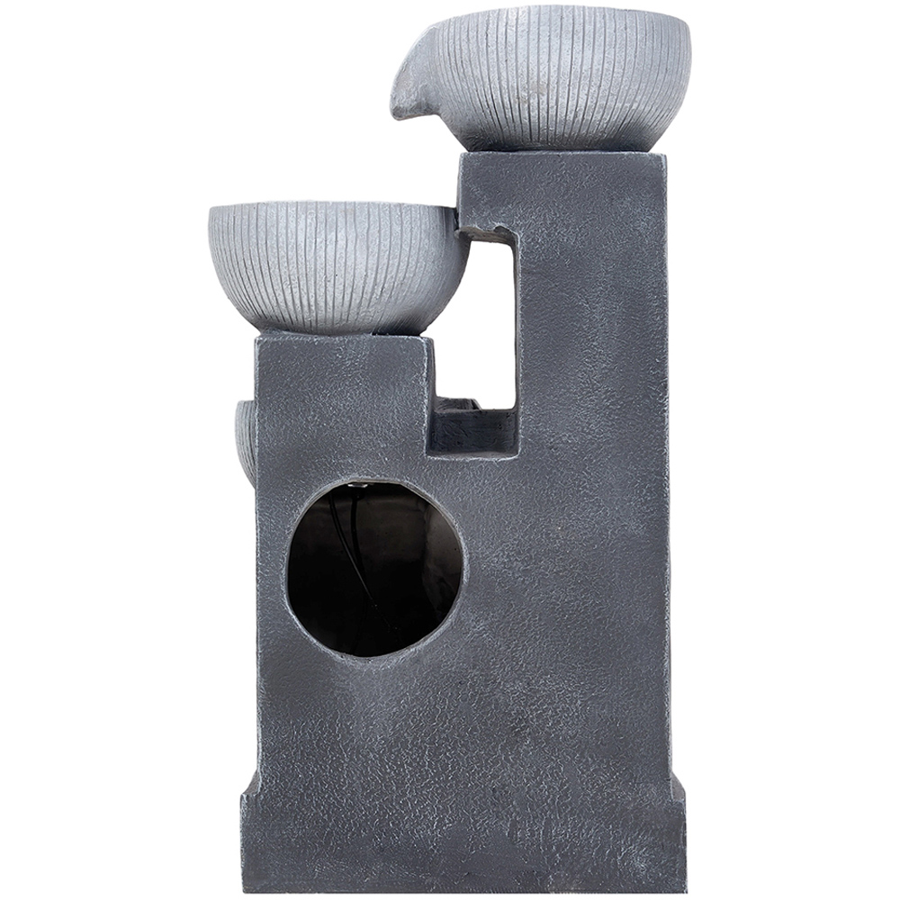 Living and Home 4-Tier Stone Effect Cascading Bowl Solar LED Water Feature Image 5