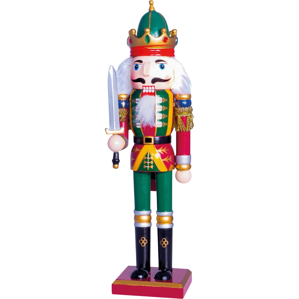 St Helens Green Classic Wooden Nutcracker Soldier 30cm Image 1