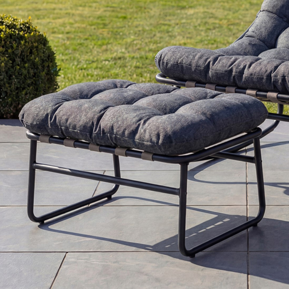Artemis Home Solace Grey Garden Rocking Chair with Stool Image 2