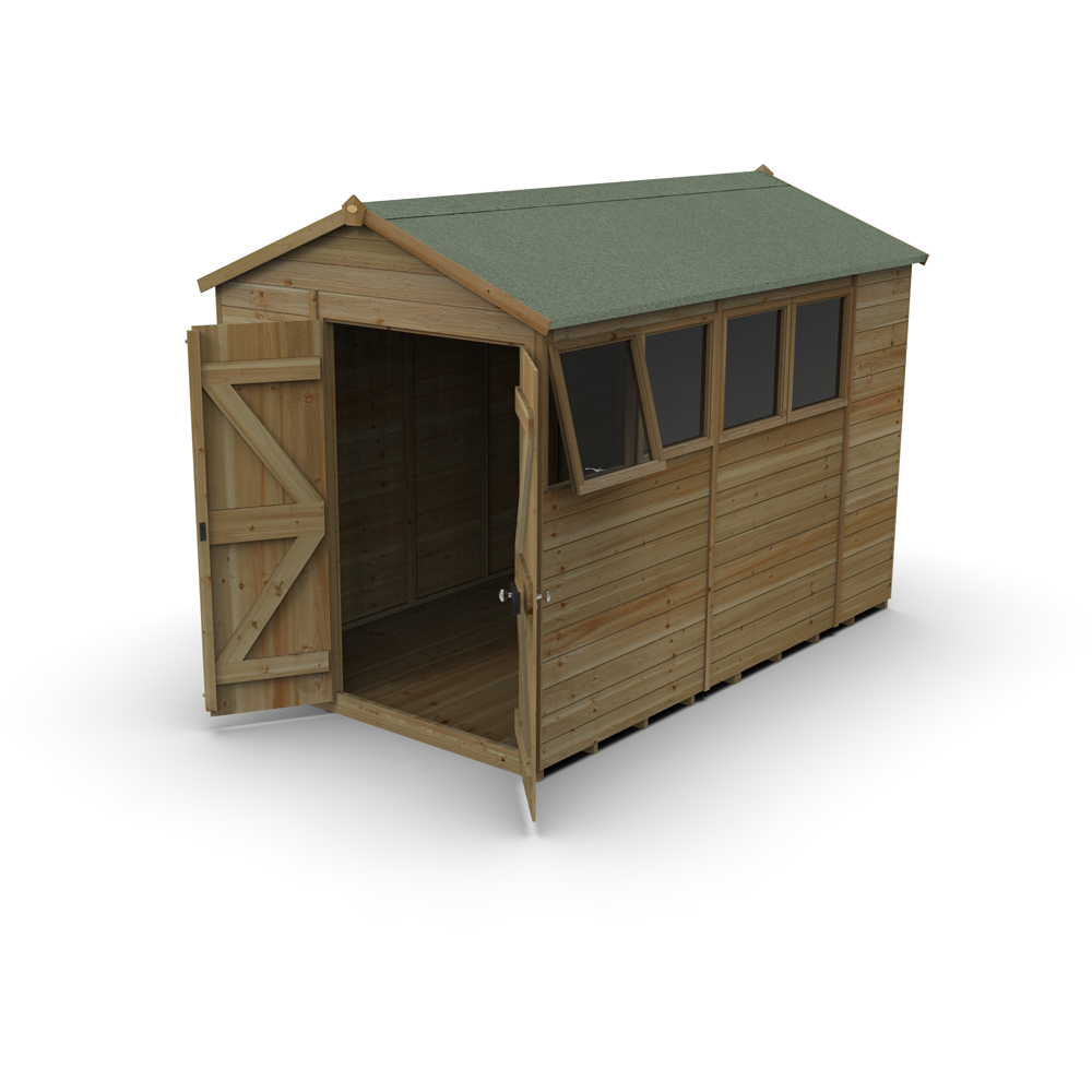 Forest Garden Timberdale 6 x 10ft Single Opening Apex Shed Image 3