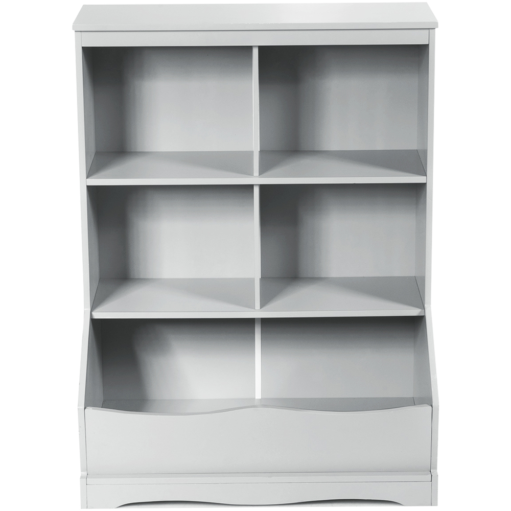 Costway 5 Shelf Grey Bookcase Image 3