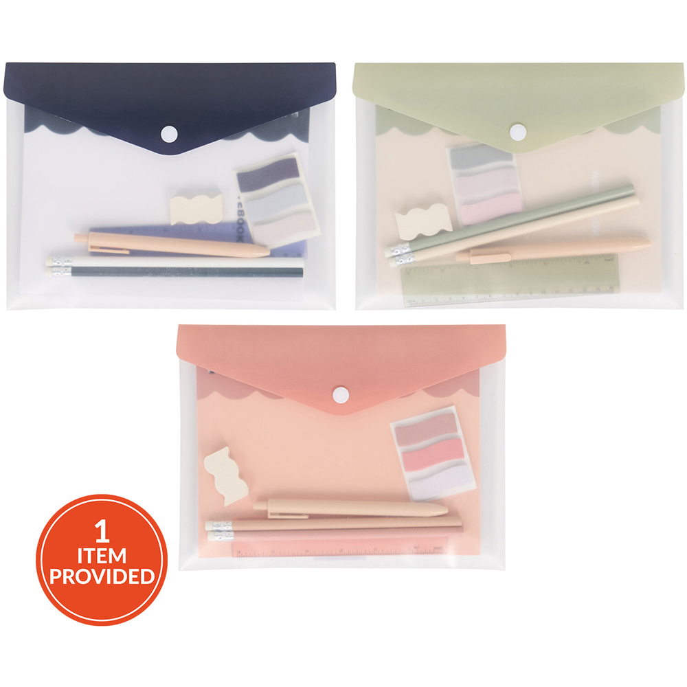 Colour Block Stationery Wallet Image 1