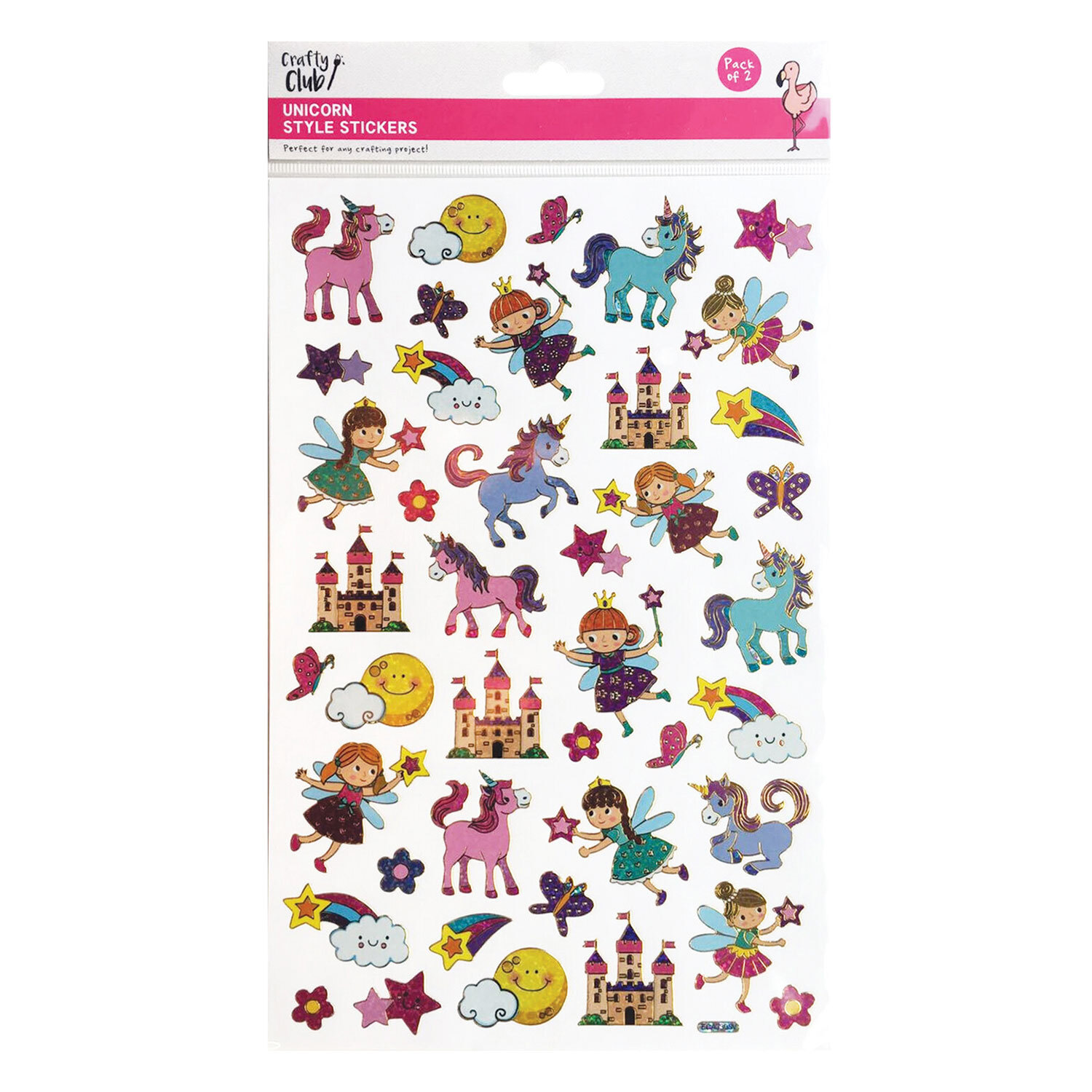 Crafty Club Pack of 2 Unicorn Style Sticker Sheets Image