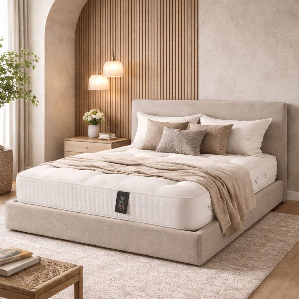 Aspire Luxury Super King Size Cashmere Wool Pocket Spring Medium Comfort Mattress Image 2