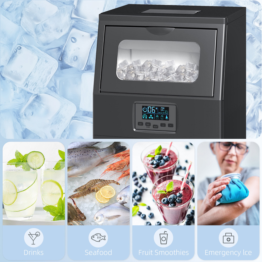 HOMCOM 800-254V70BK 30kg Ice Maker with 4kg Storage Image 8