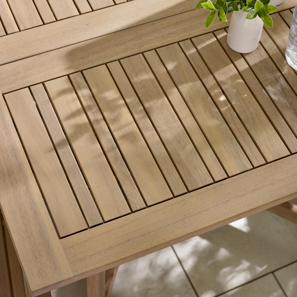 Furniturebox Brigend 4 Seater Wooden Foldable Outdoor Table Set Image 2