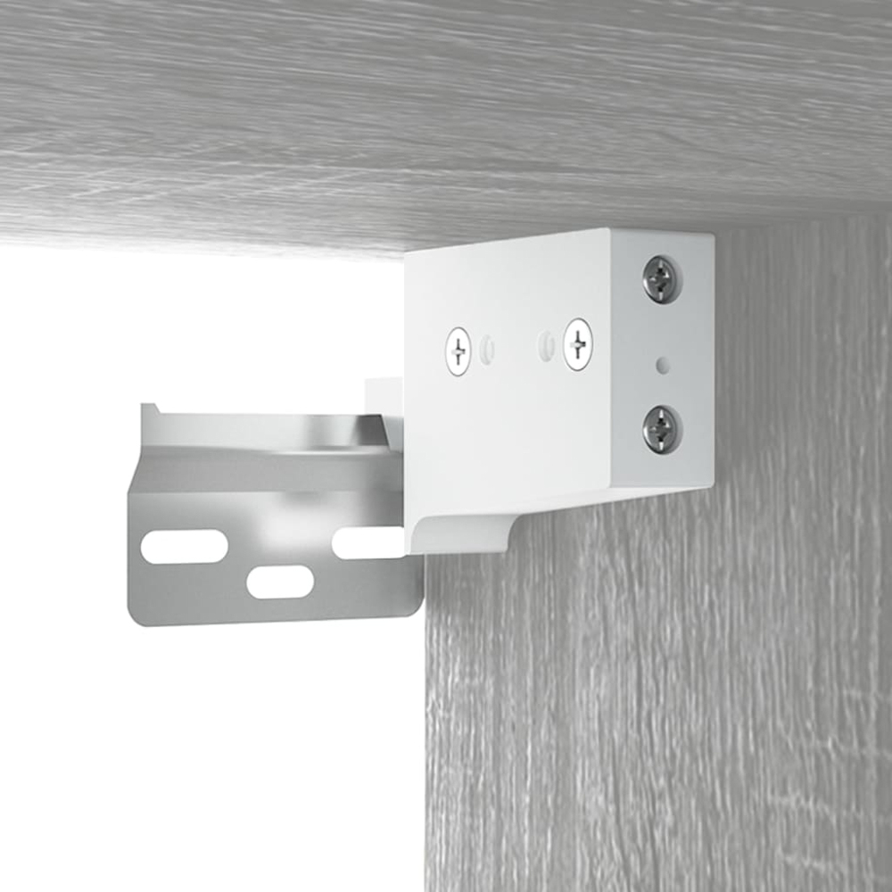 vidaXL 2 Door Single Shelf Grey Sonoma Wall Cabinet Image 6