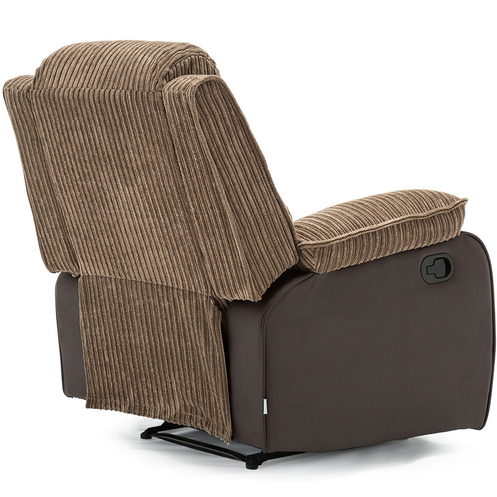 Furniture Online Postana Brown Jumbo Cord Manual Recliner Chair Image 8