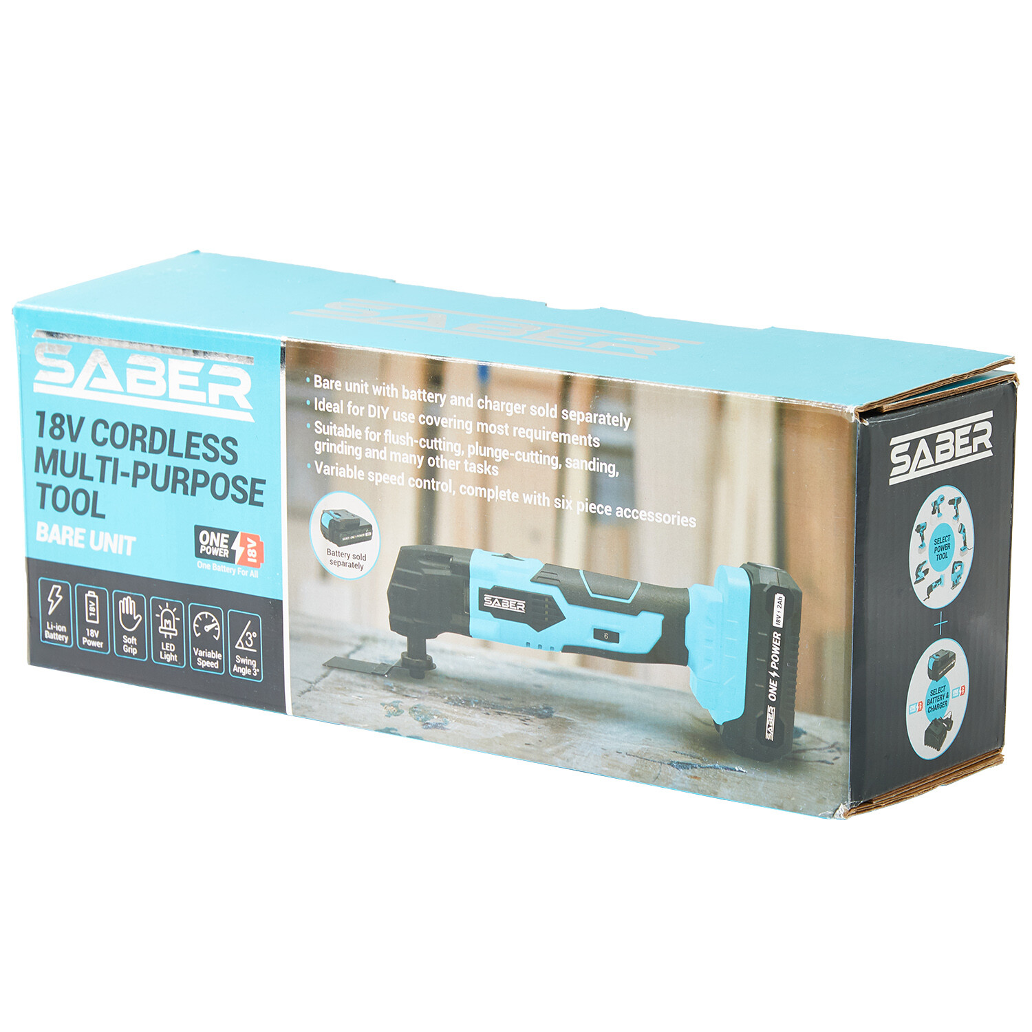Saber 18V One Battery Cordless Multi Tool Bare Unit Image 4