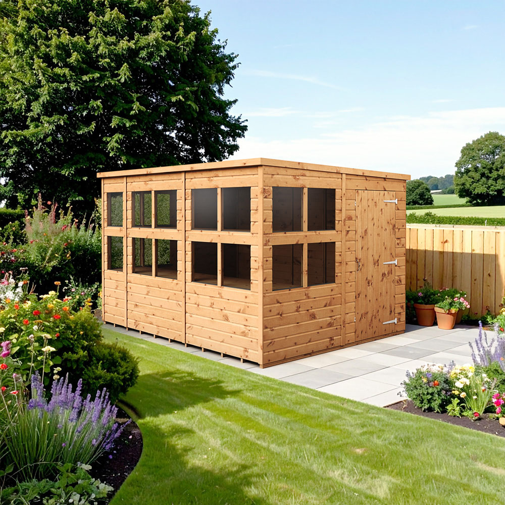 Empire Sheds 10 x 8ft Tongue and Groove Potting Pent Garden Shed Image 2