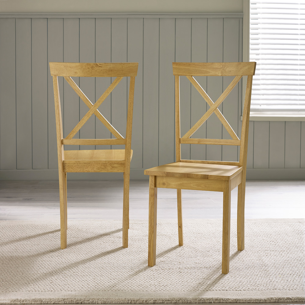 Furniturebox Lymington Marros 6 Seater Wooden Dining Set Oak Effect Image 7