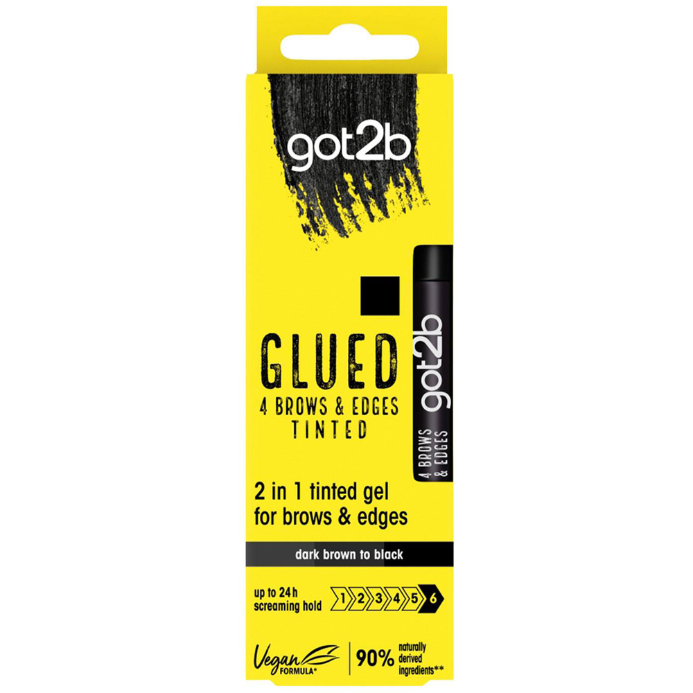 Got2b GEL Glued B & E Tint Black Long Lasting Strong Hold Brow Styling Gel 16ml 6 Pack Image 2