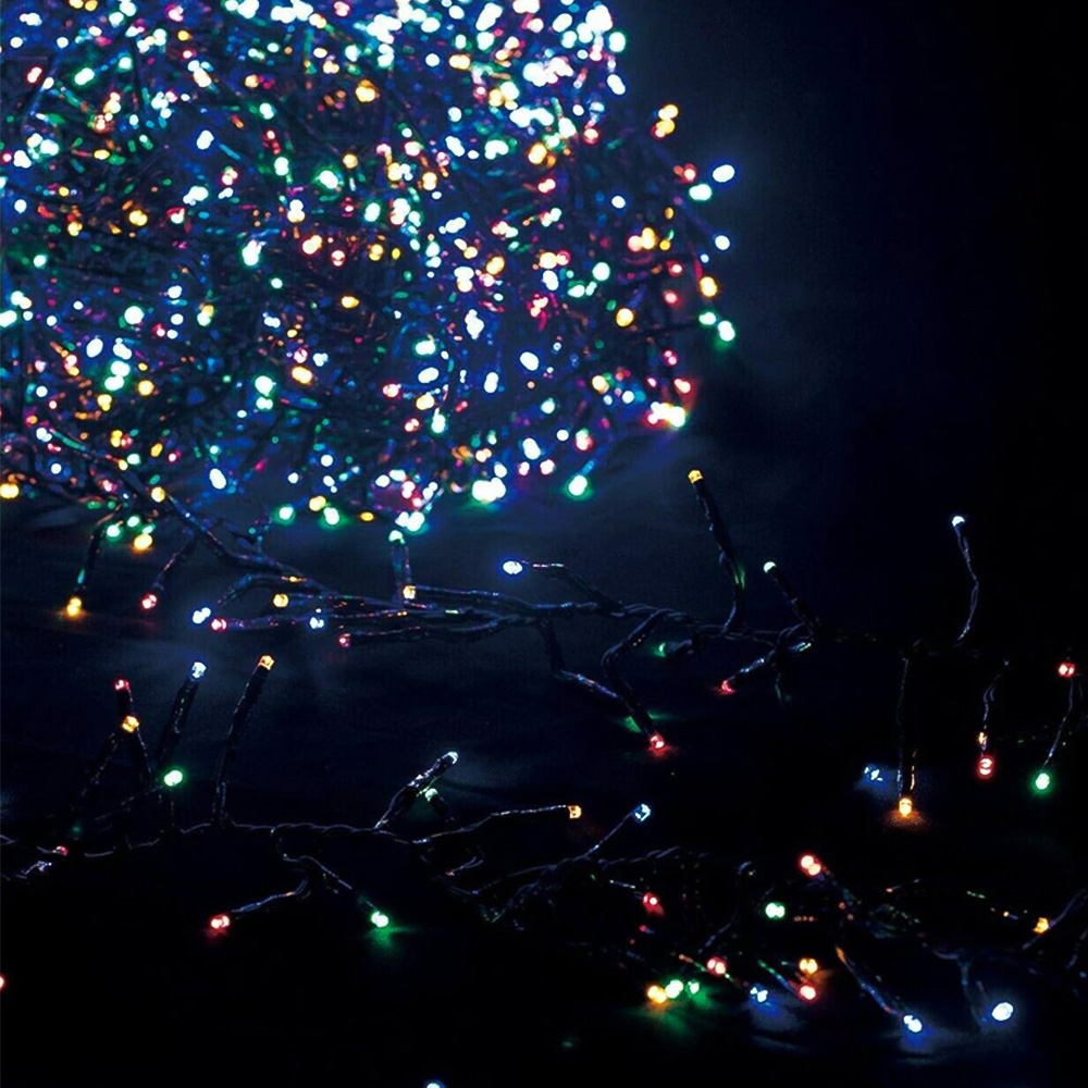 Shatchi 720 Multicolour LED Multifunction Green Cable Christmas Cluster Light 10.8m Image 2