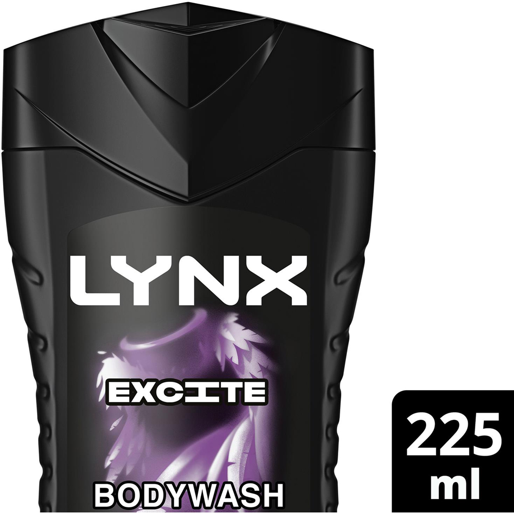 Lynx Excite Coconut and Black Pepper 12H Refreshing Fragrance Men's Shower Gel 225ml 18 Pack Image 9