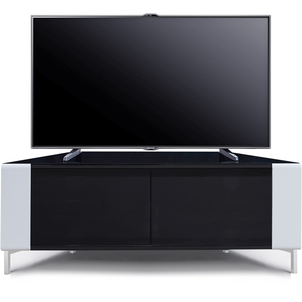 MDA Designs Corvus 2 Door Black and White TV Cabinet Image 4