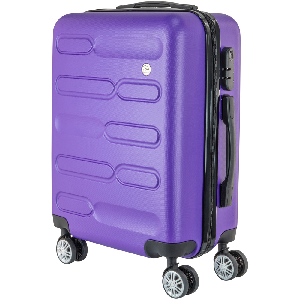 SA Products Purple Carry On Cabin Suitcase 55cm Image 4