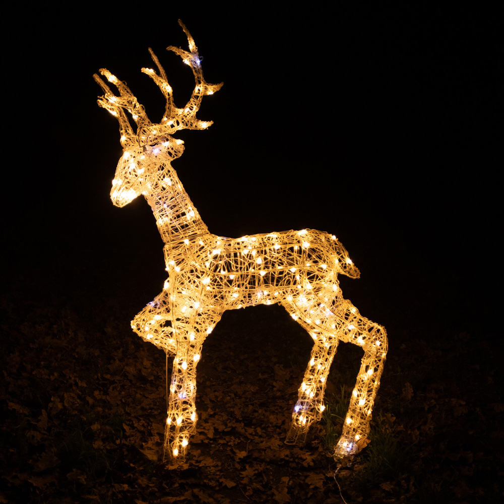 The Christmas Centre 200 LED Soft Acrylic Light-Up Stag Reindeer 4.4ft Image 9