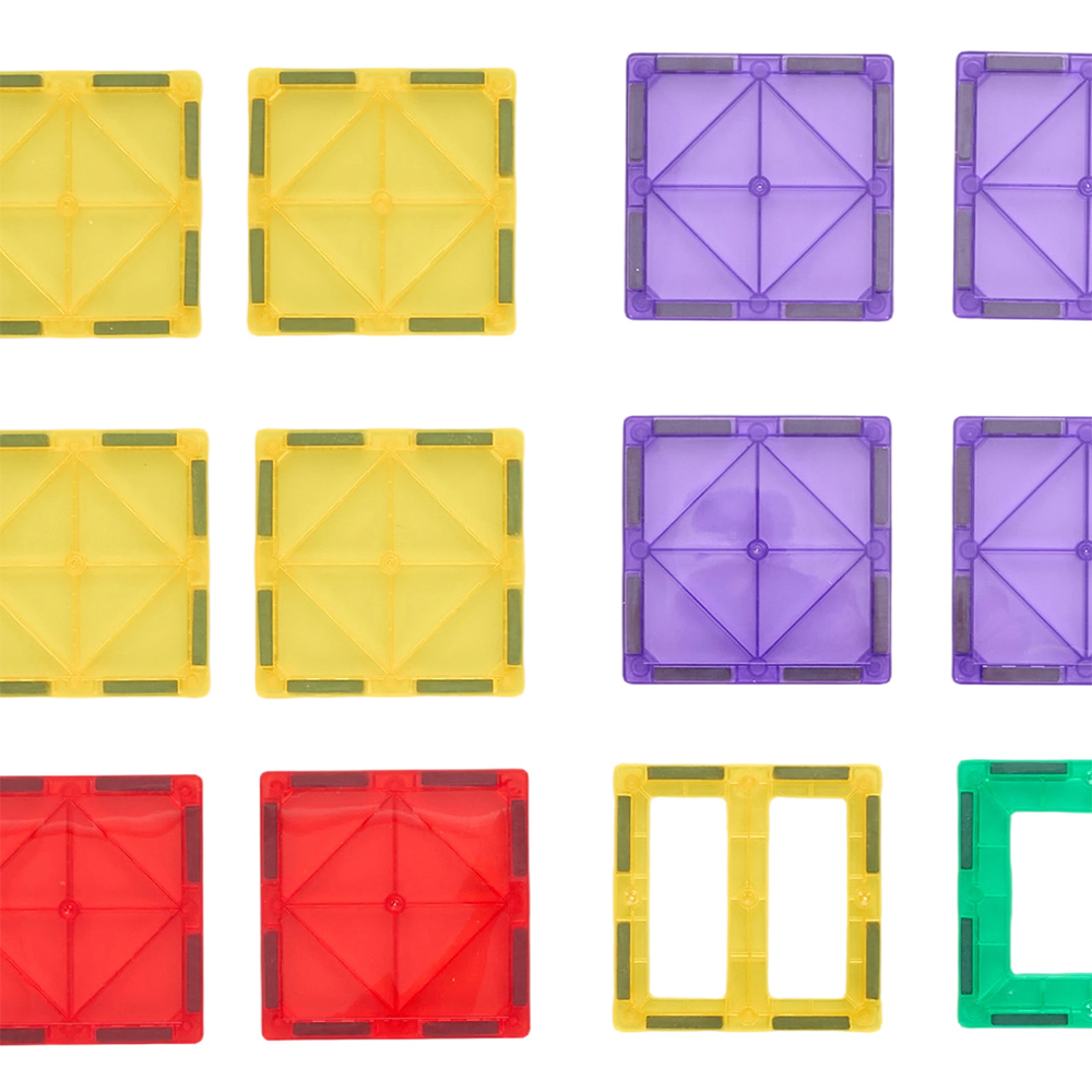 H&O Direct 48 Piece 3D Magnetic Tiles Building Block Toy Set Image 5