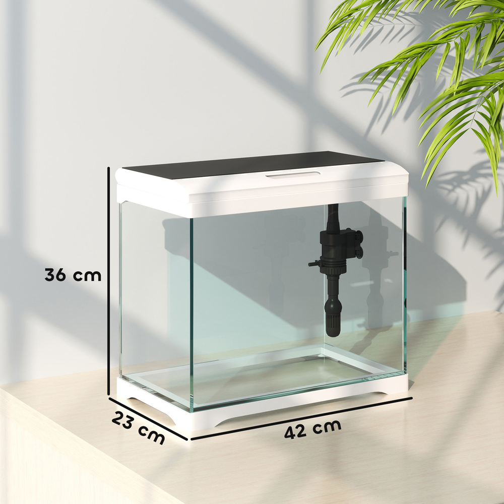 PawHut 27L Glass Fish Tank with Filter System Image 9