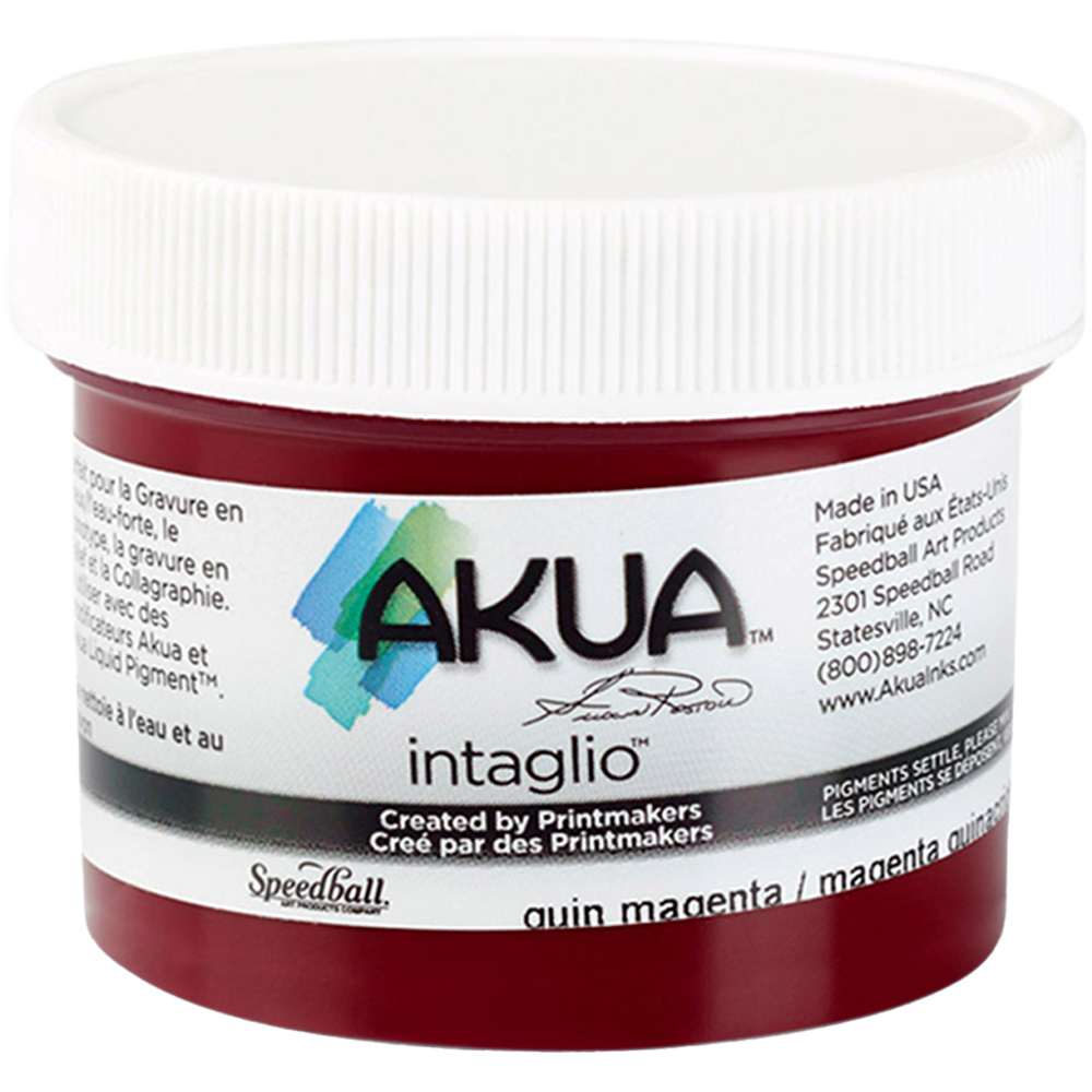 Speedball Akua Intaglio Quinacridone Magenta Water Based Printing Ink 59ml Image