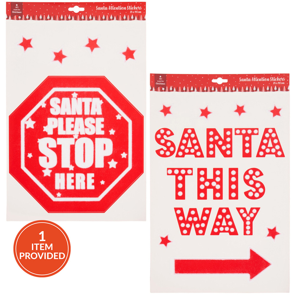 Santa Attention Sticker Image 1