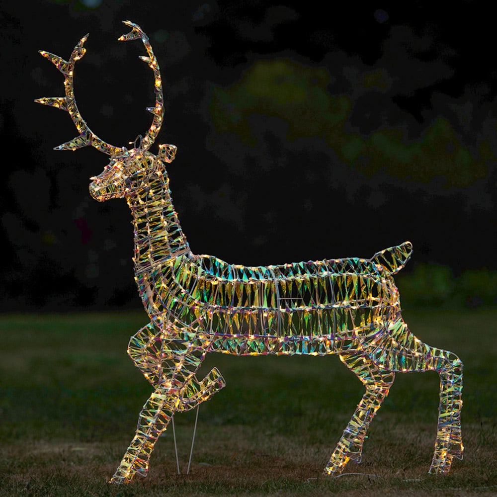 The Christmas Centre 330 LED Laser Strip Light-Up Stag Reindeer 4.5ft Image 1
