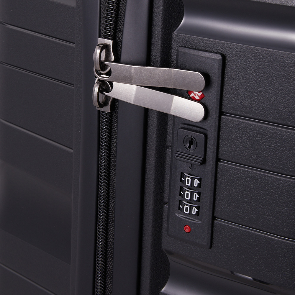 H&O Direct Set of 4 Black Travel Suitcase Set Image 5