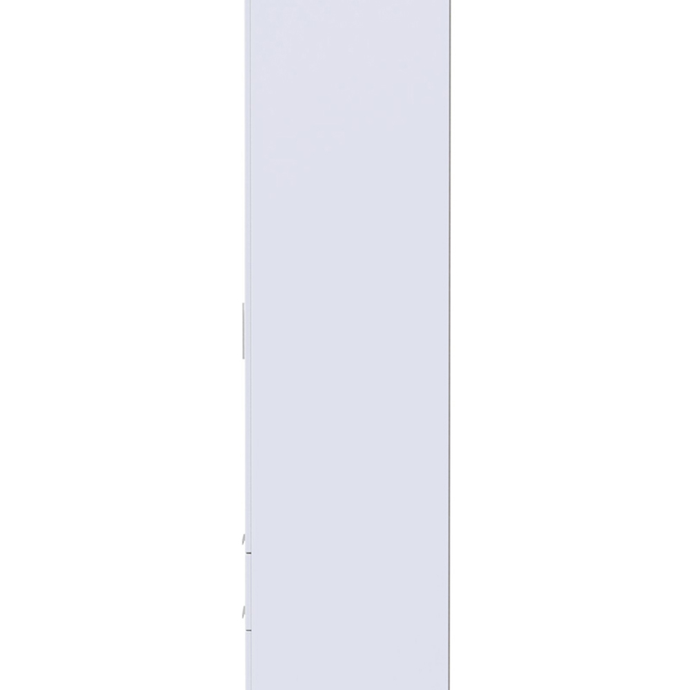 Crowndale Plymouth 2 Door 2 Drawer White Tall Wardrobe Ready Assembled Image 4