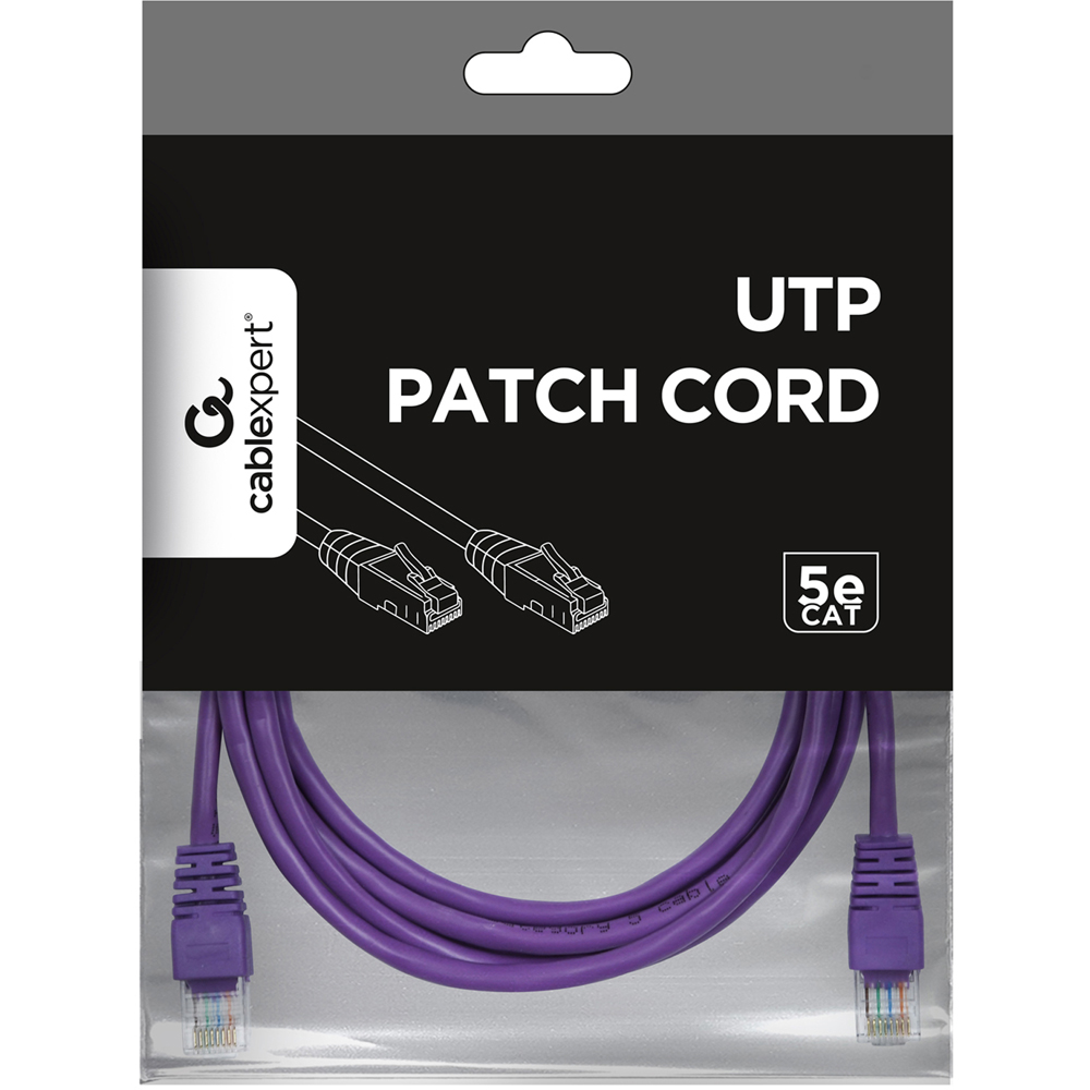 Cablexpert 1m Purple Straight Through Cat5e Patch Network Cable Image 2