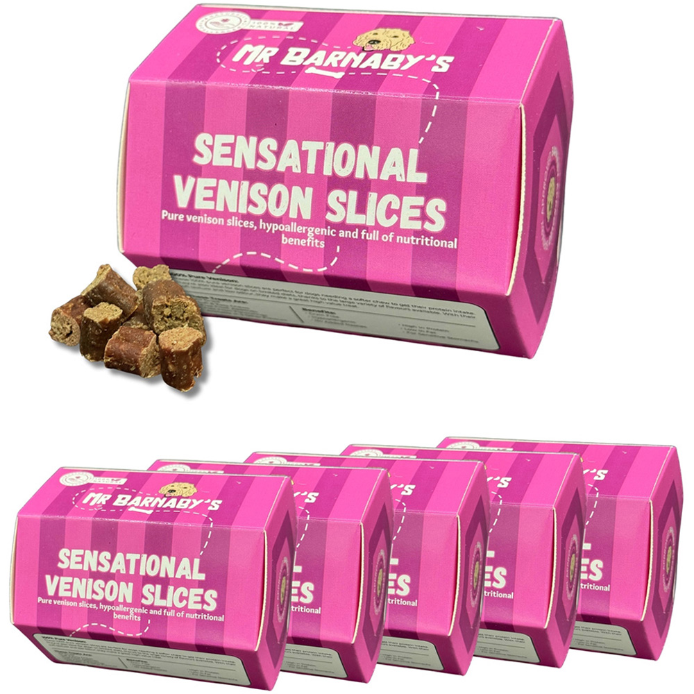 Mr Barnaby's Sensational Venison Slices Dog Treats 6 Pack Image 1