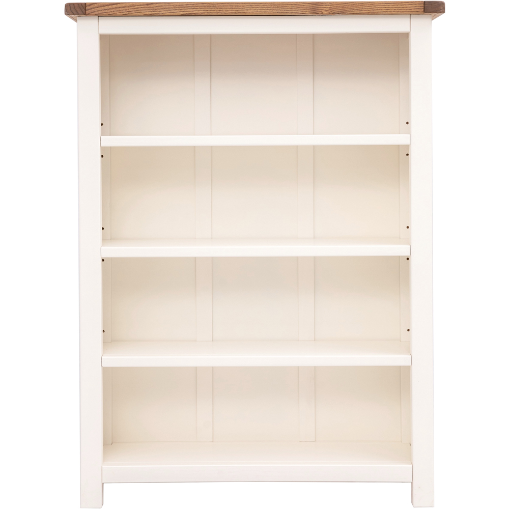 Lovere 4 Shelf Off White Wide Bookcase Image 2