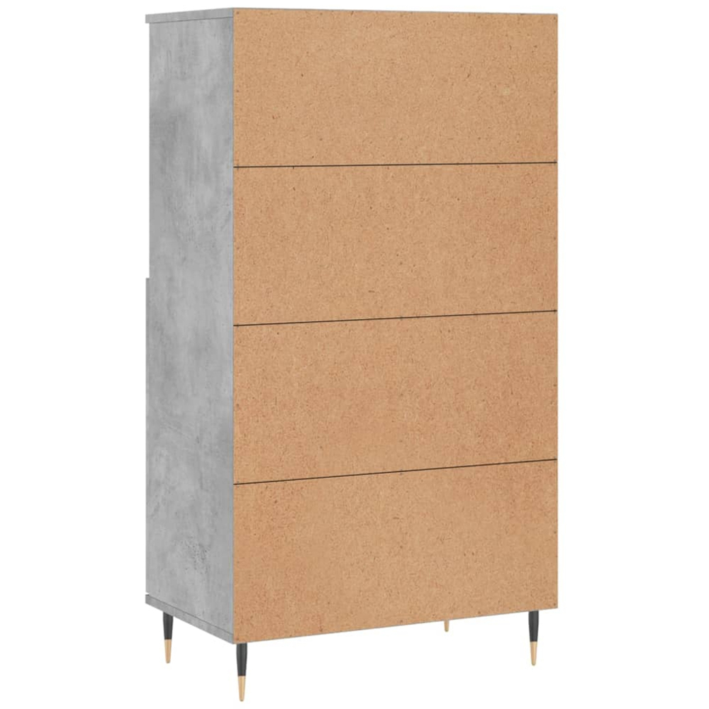 vidaXL 2 Door 2 Shelf Concrete Grey Highboard Image 8