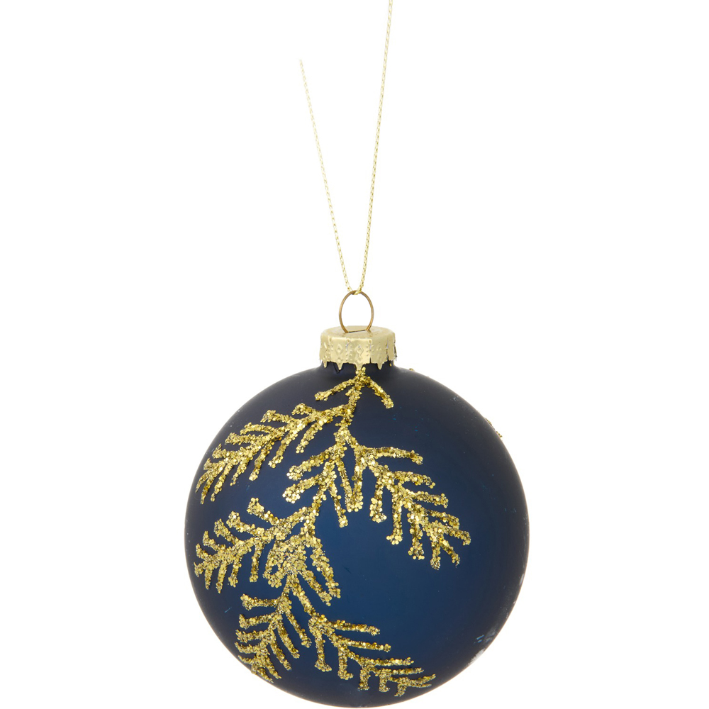 Glitter Fern Design Bauble Image 5