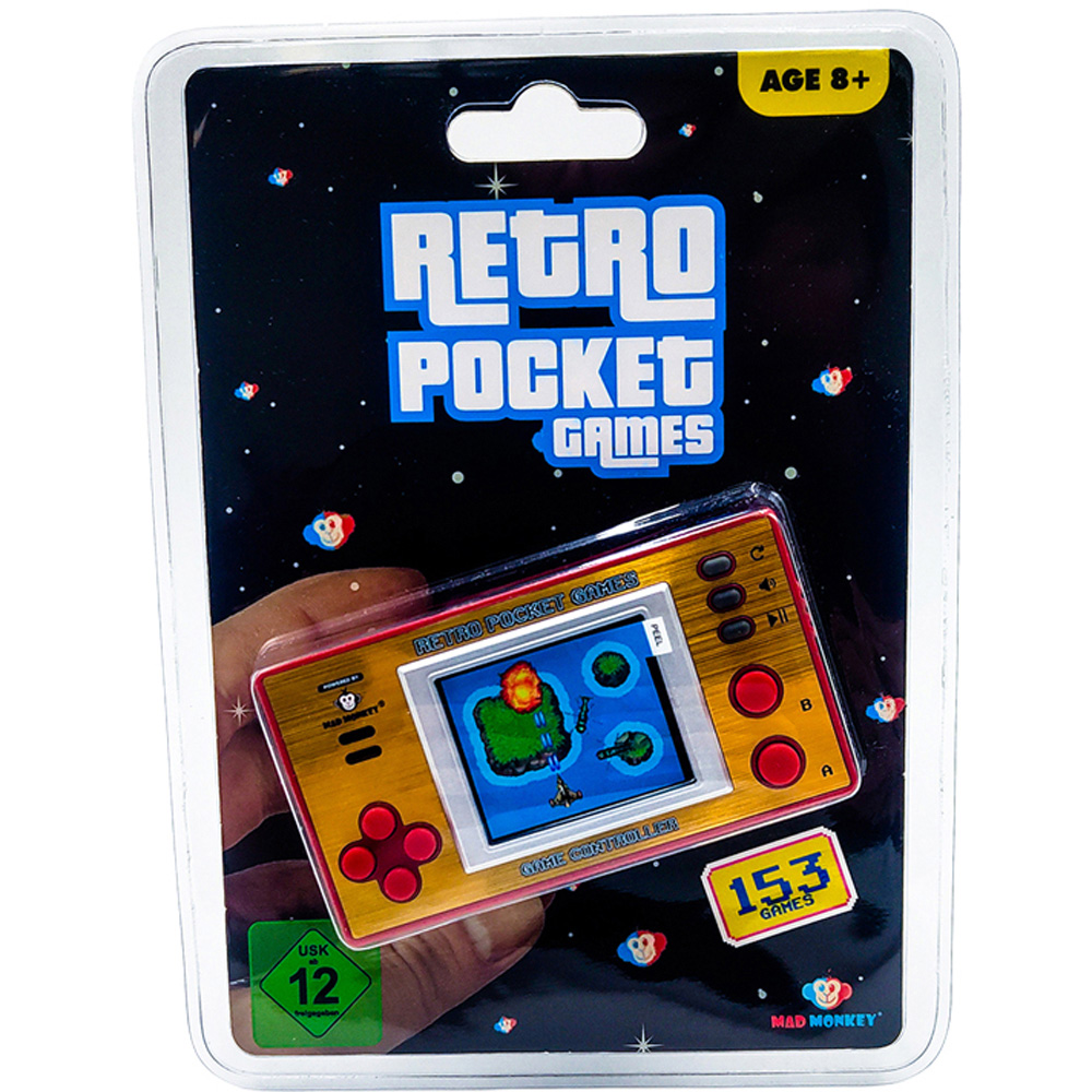 Mad Monkey 8-Bit Retro Mini Arcade Console with 153 Games Image 3