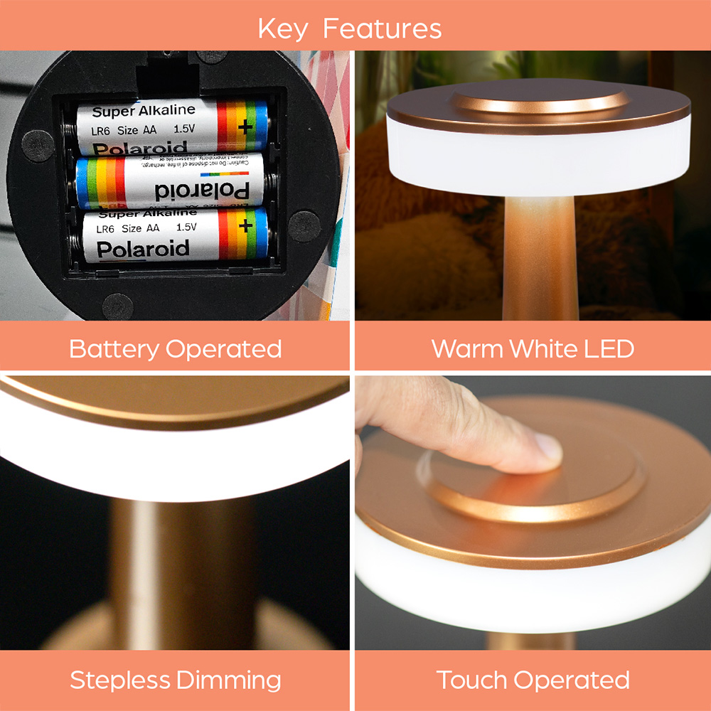 Global Gizmos Battery Powered LED Table Lamp Image 6