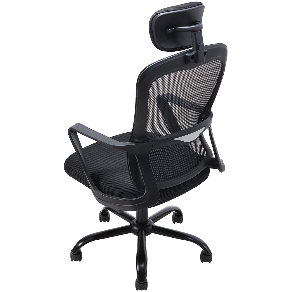 Living and Home Black Mesh Reclining Office Chair Image 6