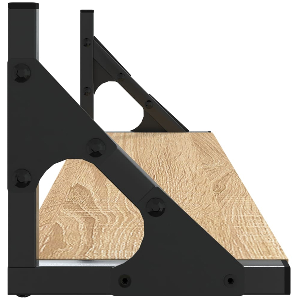 vidaXL 60 x 15 x 15.5cm Set of 2 Sonoma Oak Wall Shelf Image 4