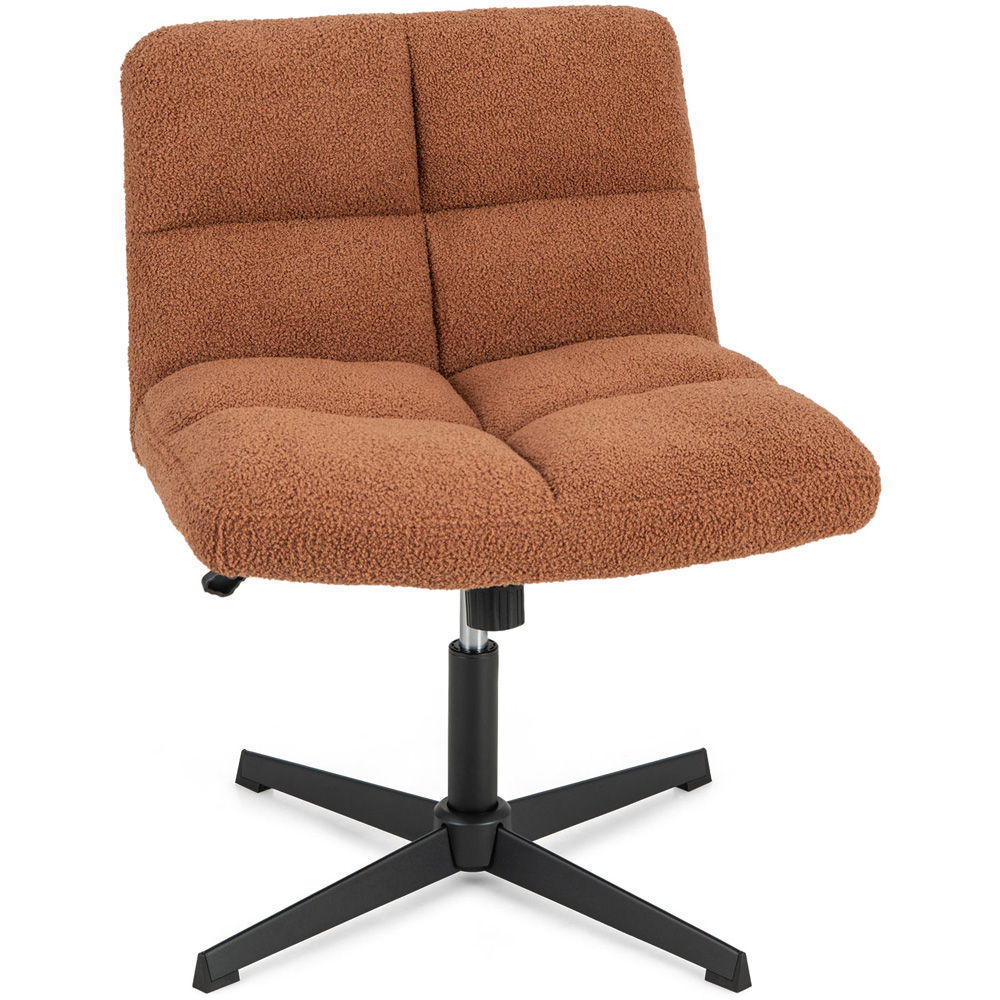Costway Brown Adjustable Armless Office Chair Image 2