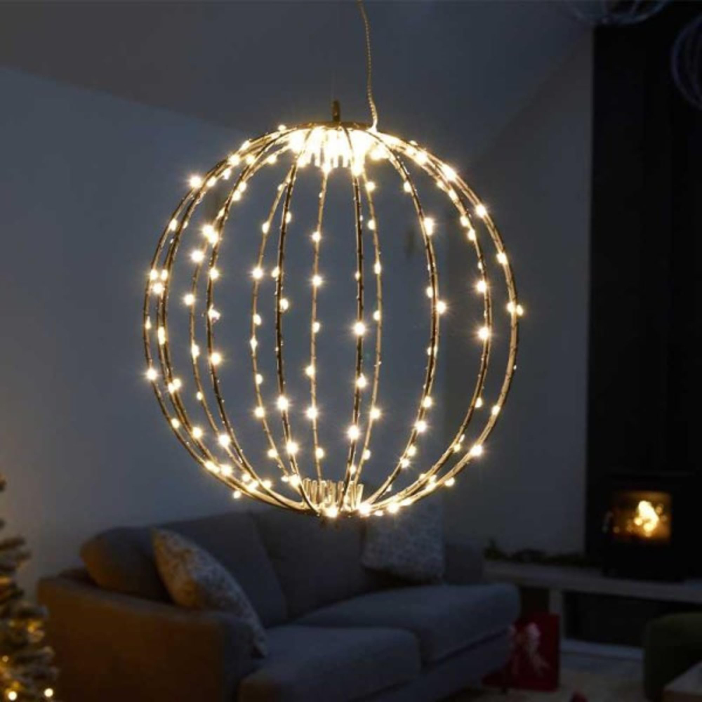 Samuel Alexander 192 Warm White LED Light-Up Twinkle Orb Christmas Decoration 30cm Image 3
