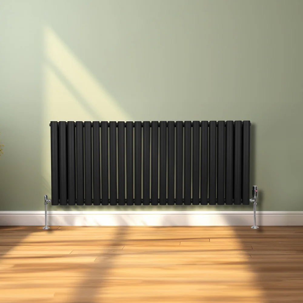 Monster Shop 6440BTU Black Oval Column Radiator and Valves 600 x 1440mm Image 2